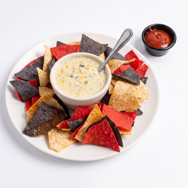 Green Chile Corn Queso Dip.